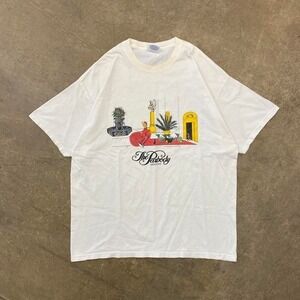 Vintage 90s Memphis The Peabody Duck Hotel Art Graphic T-Shirt Size XL